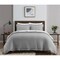 Chic Home Sharlette 3 Piece Quilt Coverlet Set Diamond Stitched Crinkle Crush Fabric with Fringe Border